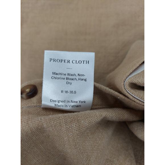 Men's Tan Casual Button Down Shirt - Picture 8 of 12